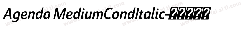 Agenda MediumCondItalic字体转换